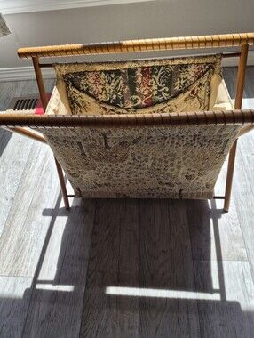 Vintage Tapestry Sewing/knitting Basket